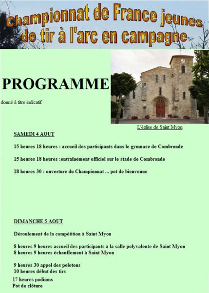 Championnat de FRANCE jeunes de tir en campagne